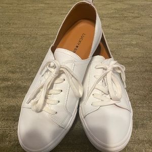 Lucky Brand Dansbey White Leather Sneakers 10M